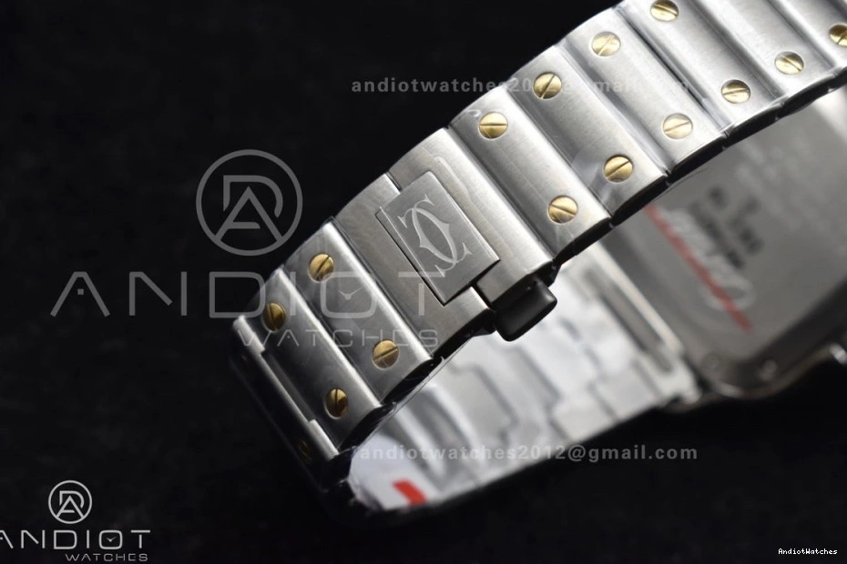 SmartLinks YG 1:1 1096 on Cartier SS MIYOTA YG Best V 35mm Bracelet 9015 BVF SS Dial Edition StreetReady de Santos White 0513